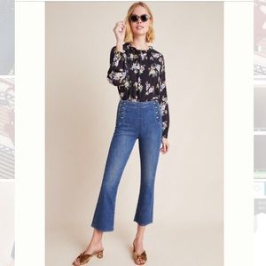 MOTHER Sailor Tripper High-Rise Cropped Flare Jean